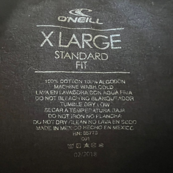 O'Neill black standard fit t-shirt with back graphic - Picture 3 of 3